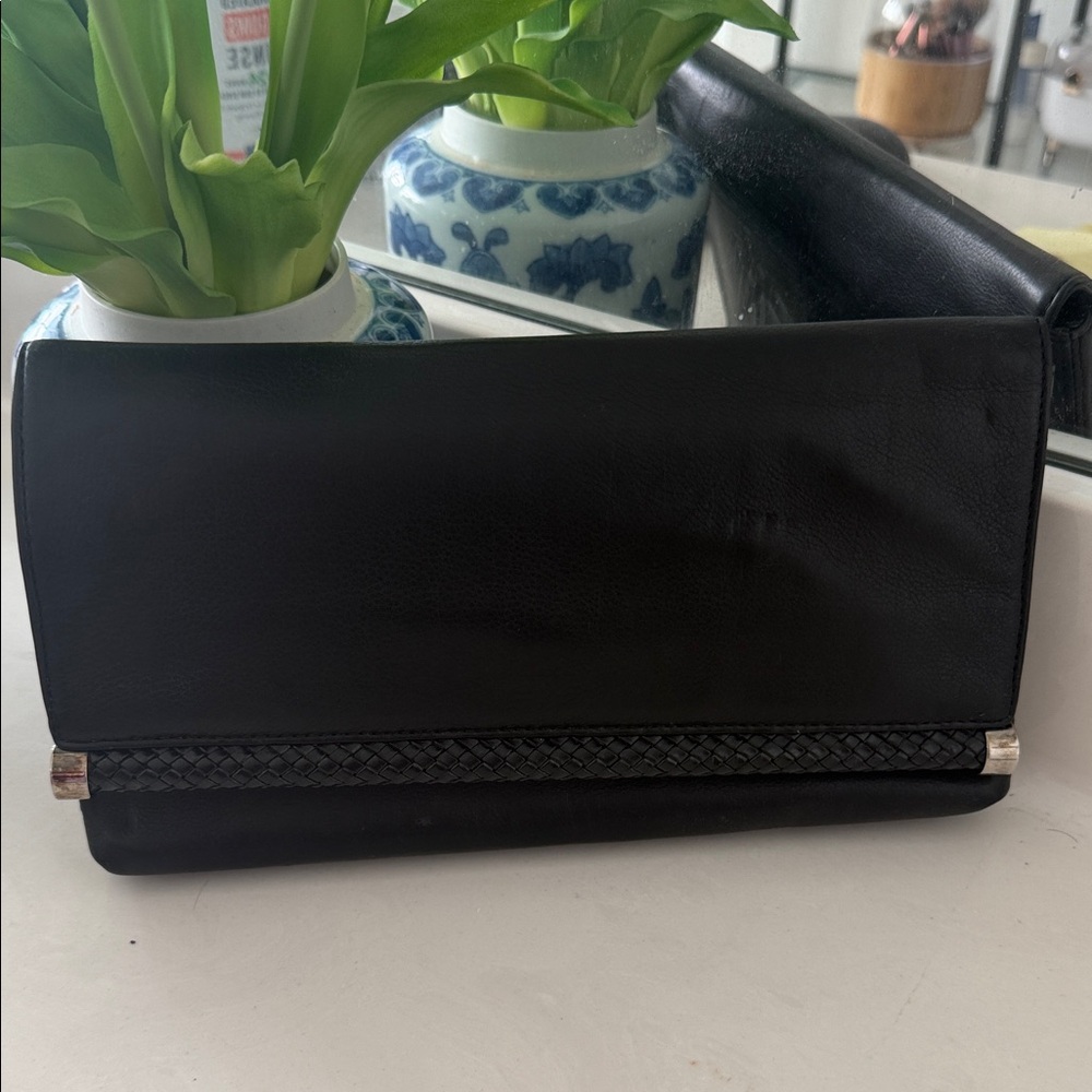Michael Kors Black Leather Clutch